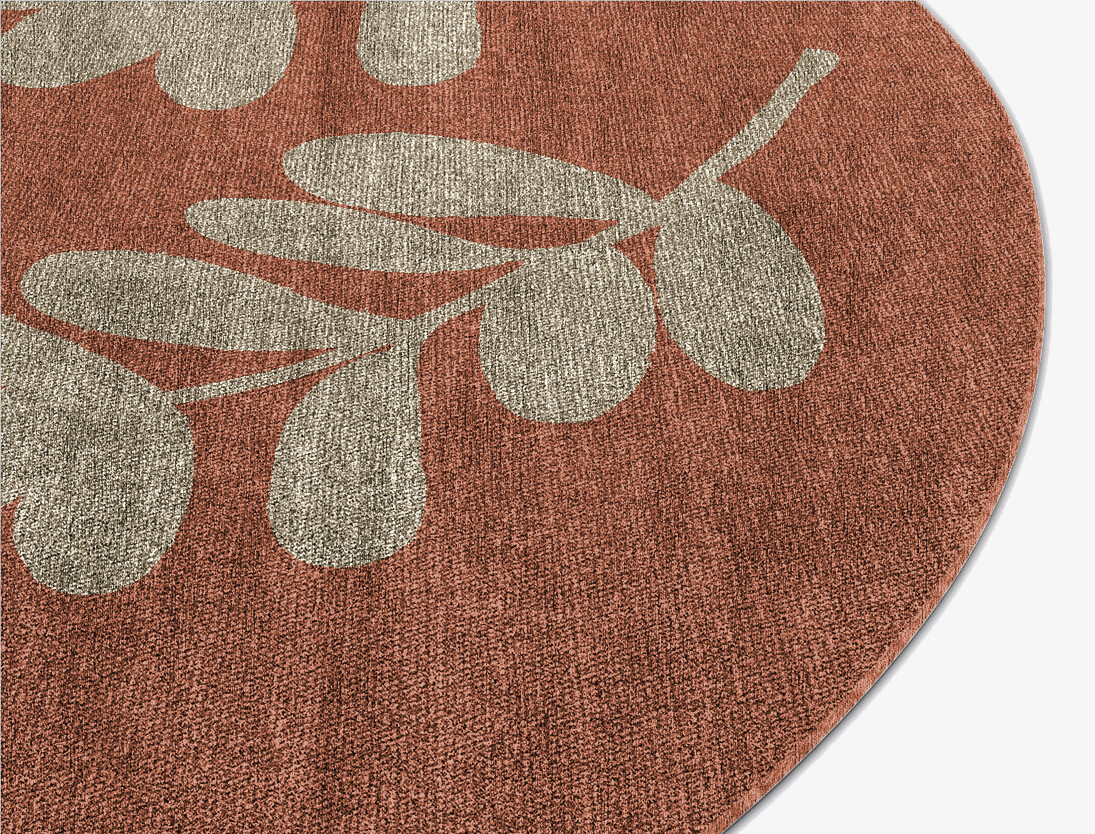 Rosemary Floral Oval Flatweave Bamboo Silk Custom Rug by Rug Artisan