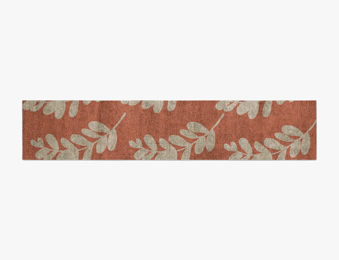 Rosemary Floral Runner Flatweave Bamboo Silk Custom Rug by Rug Artisan