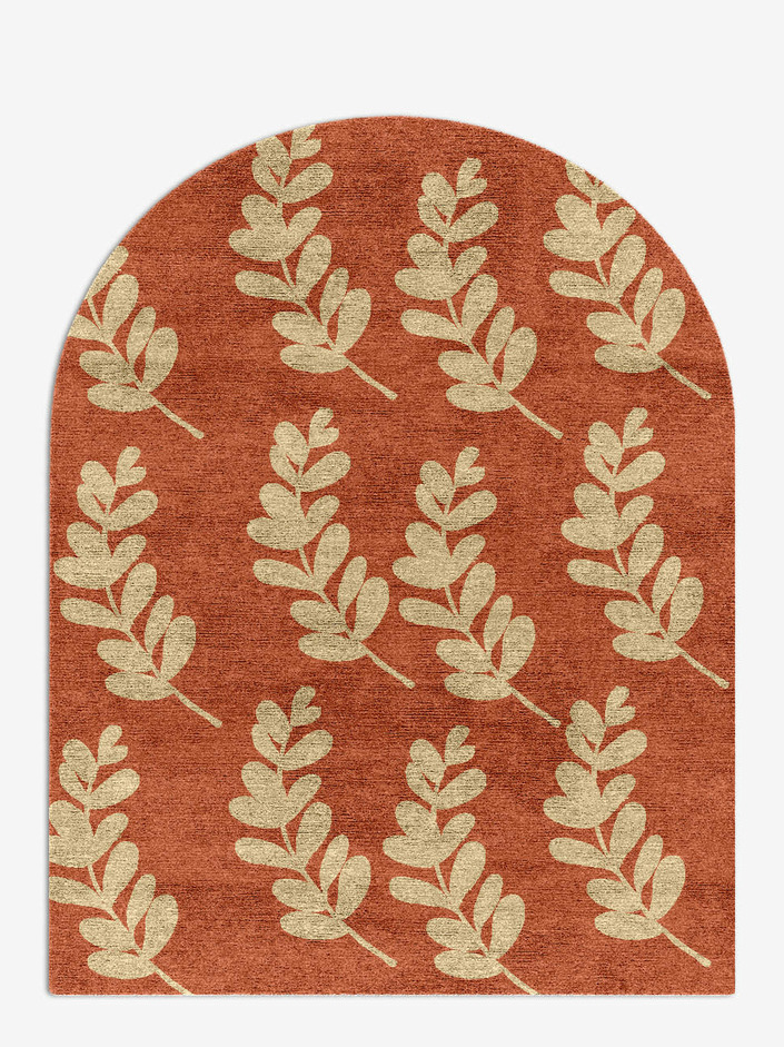 Rosemary Floral Arch Hand Knotted Bamboo Silk Custom Rug by Rug Artisan