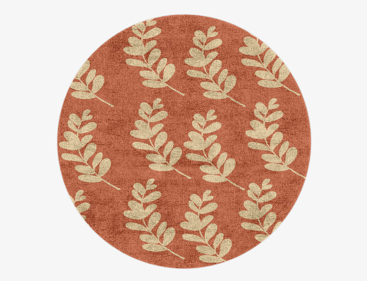 Rosemary Floral Round Hand Knotted Bamboo Silk Custom Rug by Rug Artisan
