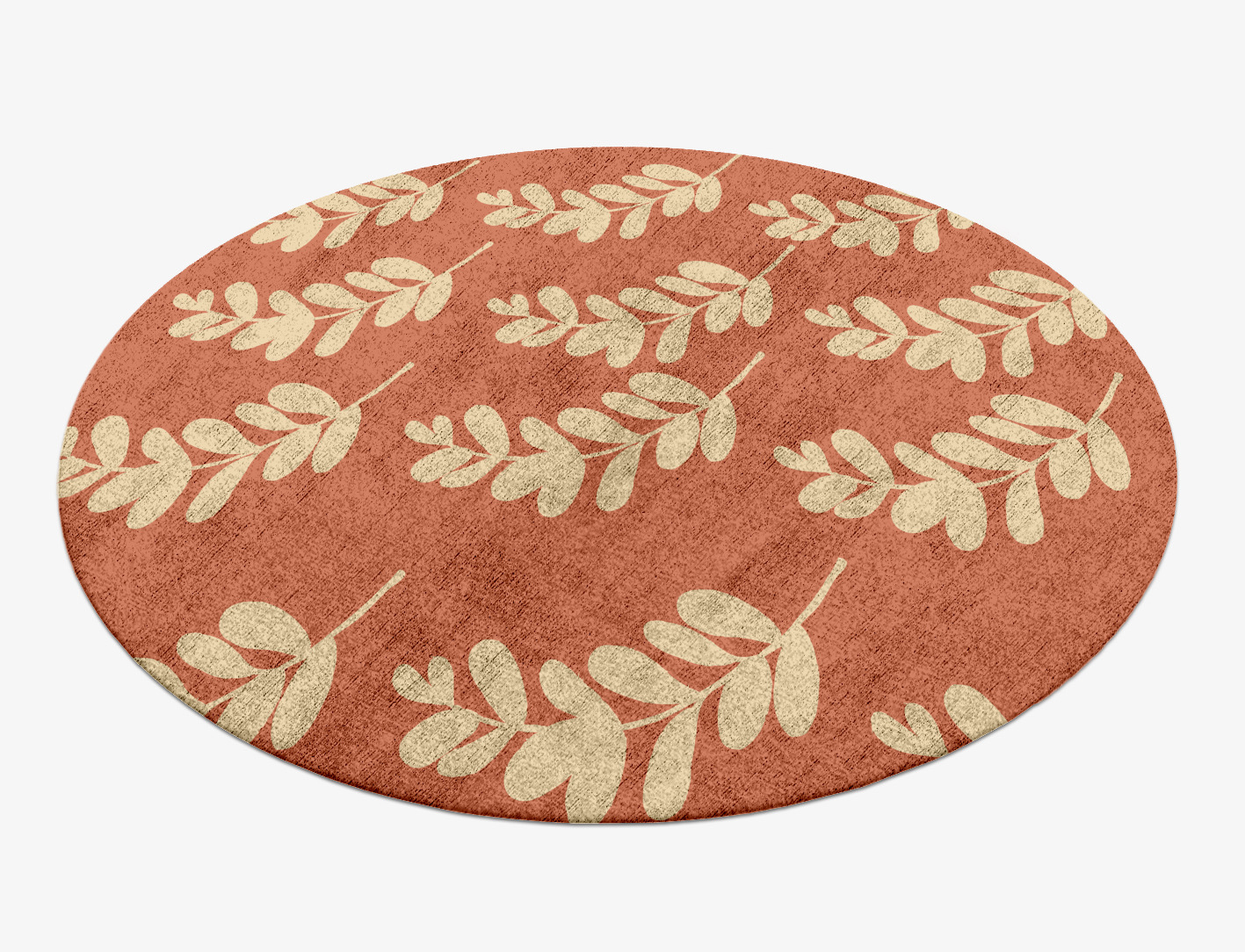 Rosemary Floral Round Hand Knotted Bamboo Silk Custom Rug by Rug Artisan