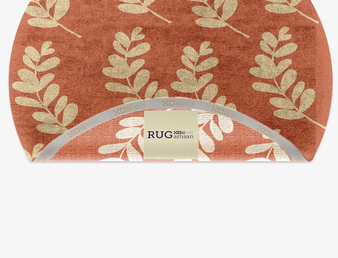 Rosemary Floral Round Hand Knotted Bamboo Silk Custom Rug by Rug Artisan
