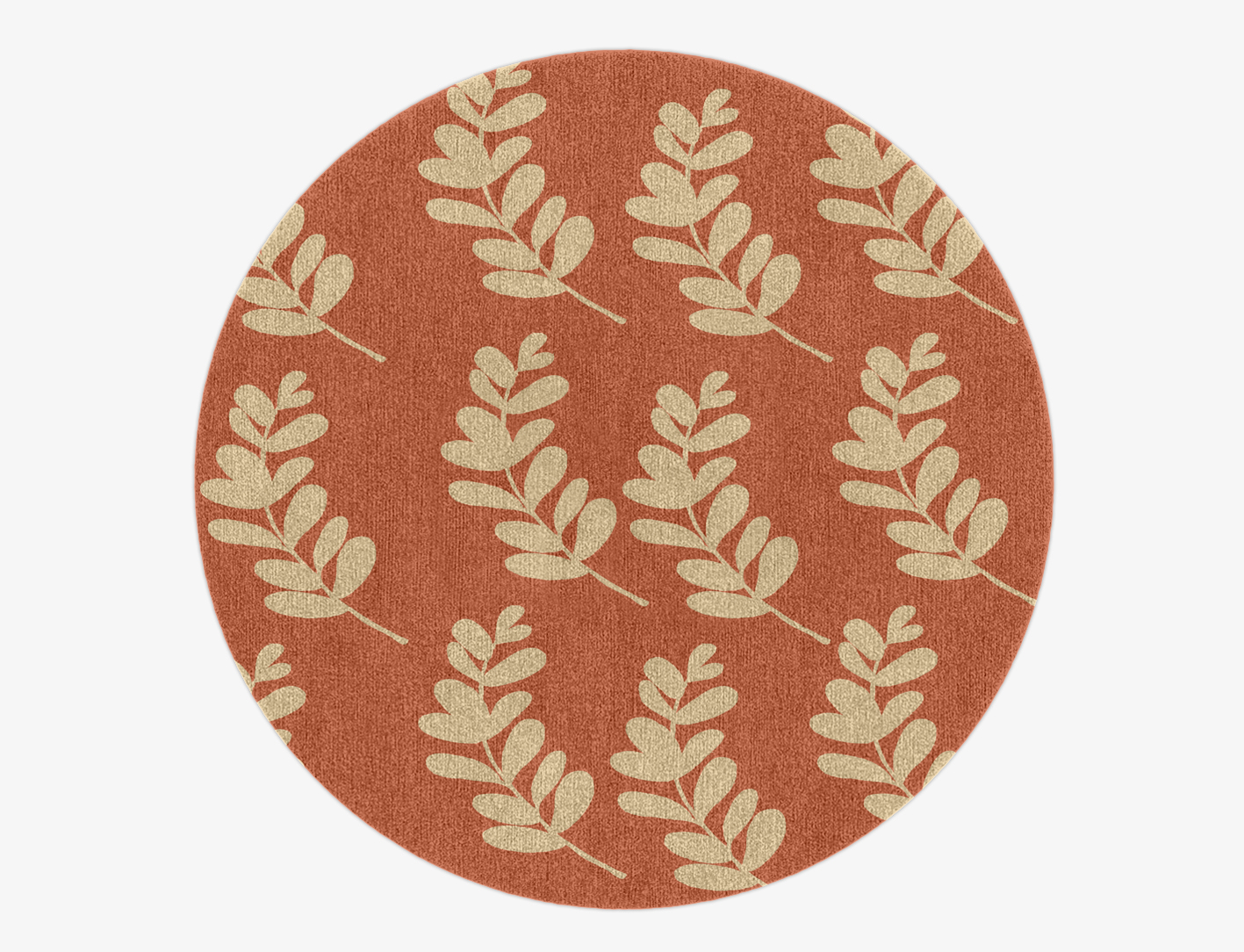 Rosemary Floral Round Hand Knotted Tibetan Wool Custom Rug by Rug Artisan