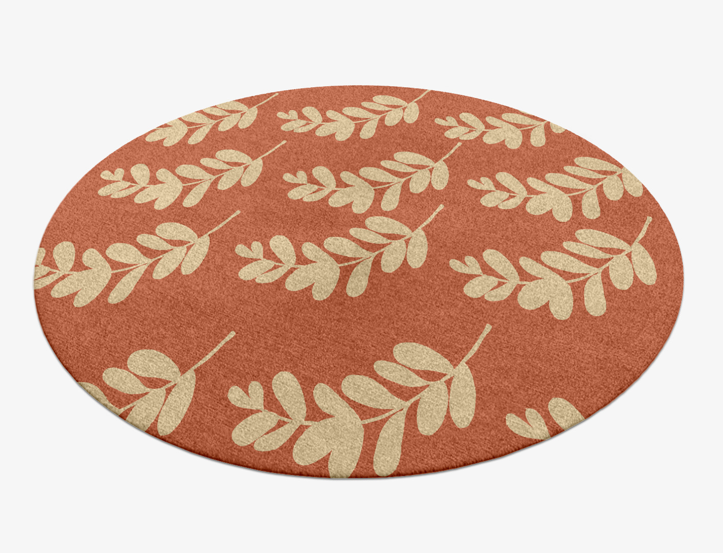Rosemary Floral Round Hand Knotted Tibetan Wool Custom Rug by Rug Artisan