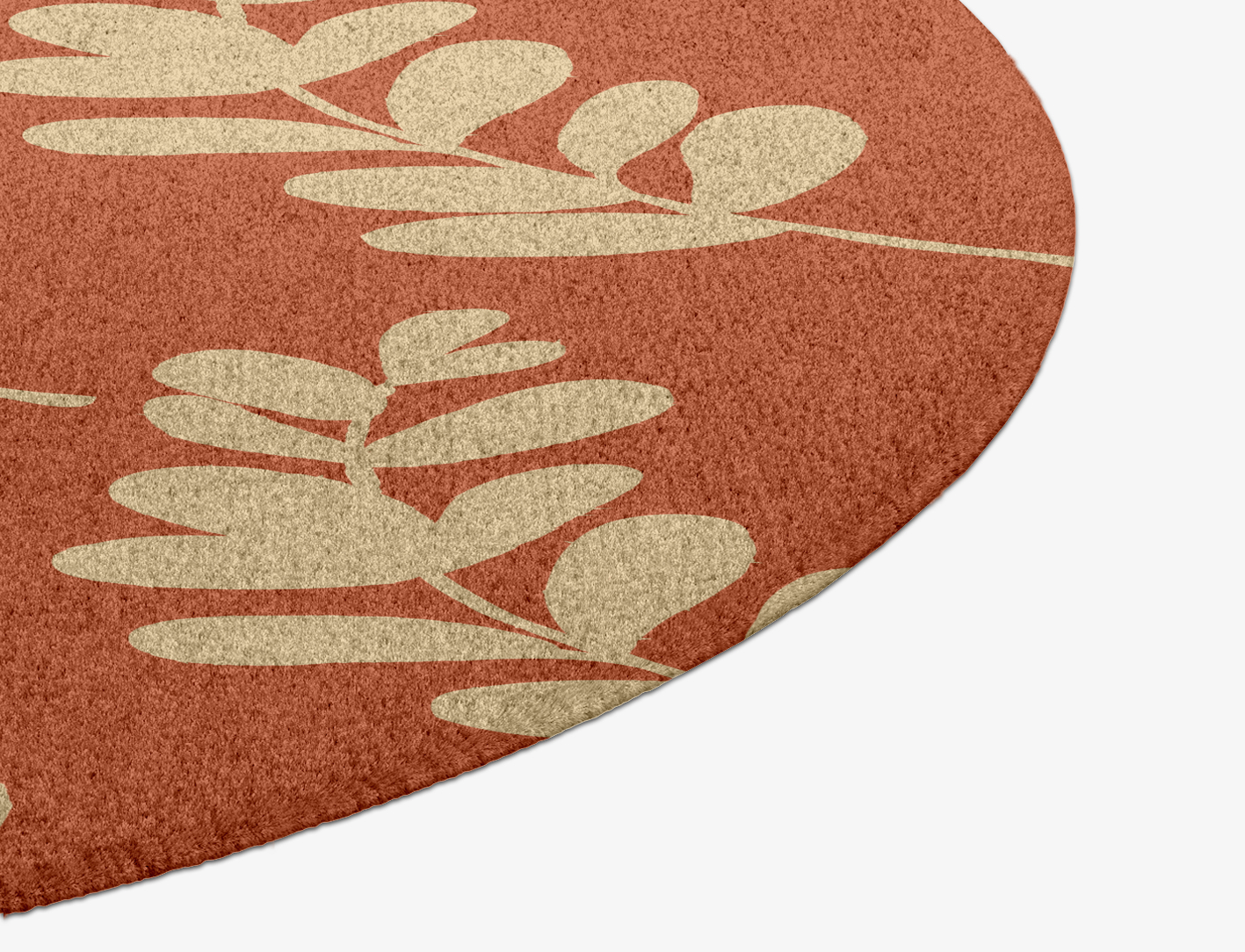 Rosemary Floral Round Hand Knotted Tibetan Wool Custom Rug by Rug Artisan