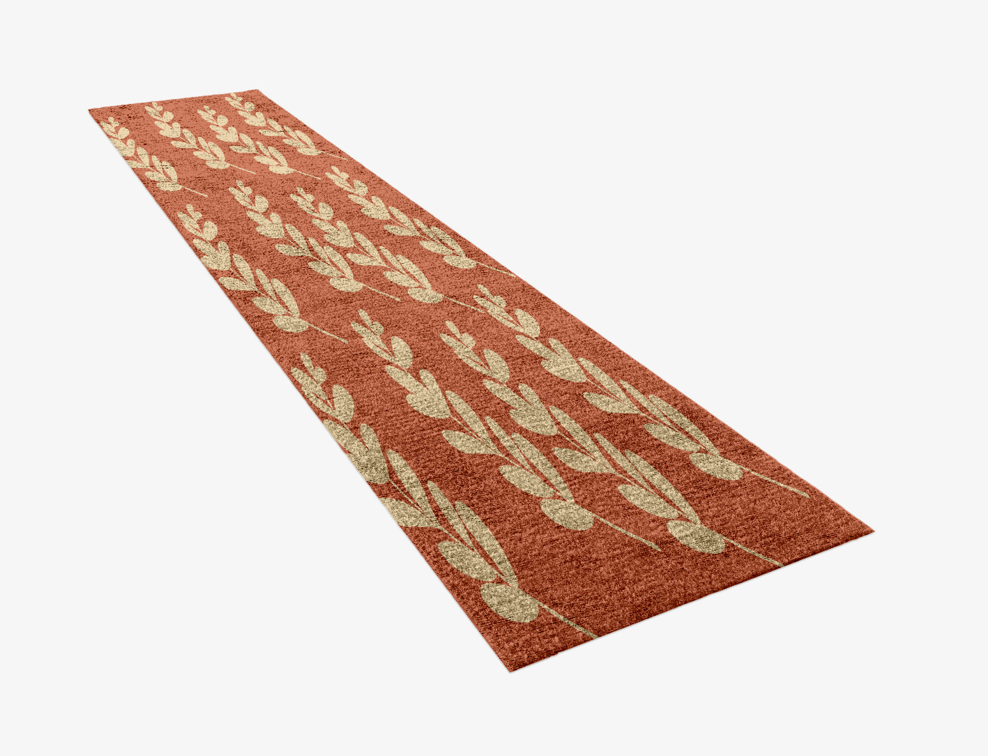 Rosemary Floral Runner Hand Knotted Bamboo Silk Custom Rug by Rug Artisan