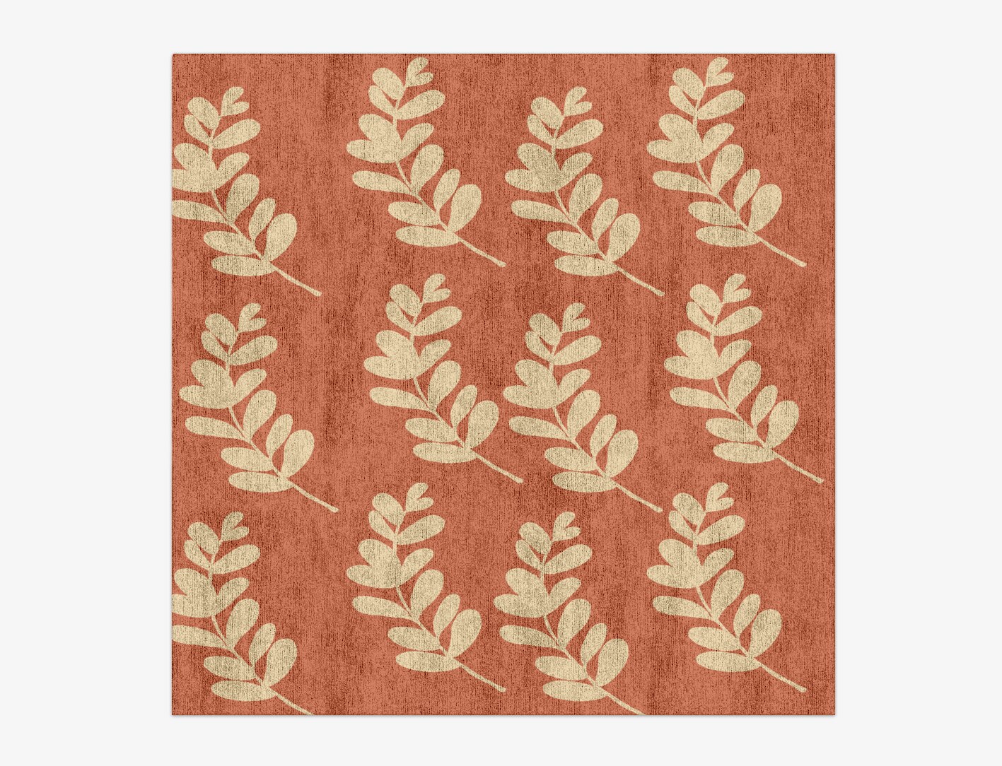 Rosemary Floral Square Hand Knotted Bamboo Silk Custom Rug by Rug Artisan