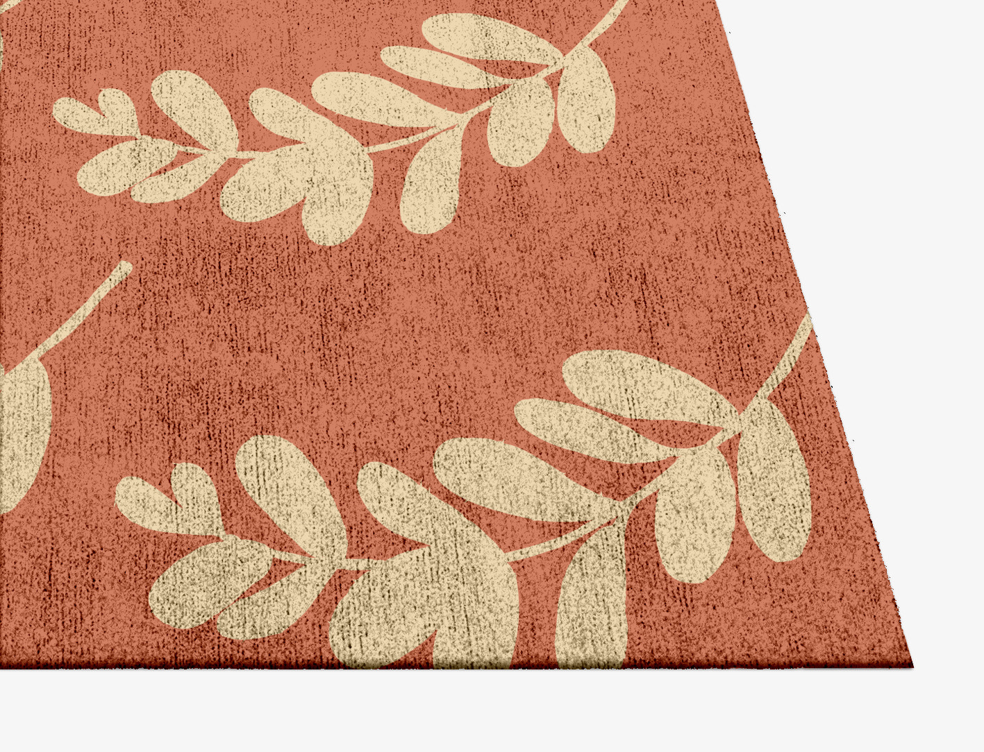 Rosemary Floral Square Hand Knotted Bamboo Silk Custom Rug by Rug Artisan