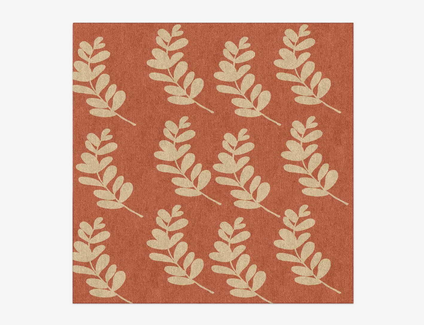 Rosemary Floral Square Hand Knotted Tibetan Wool Custom Rug by Rug Artisan