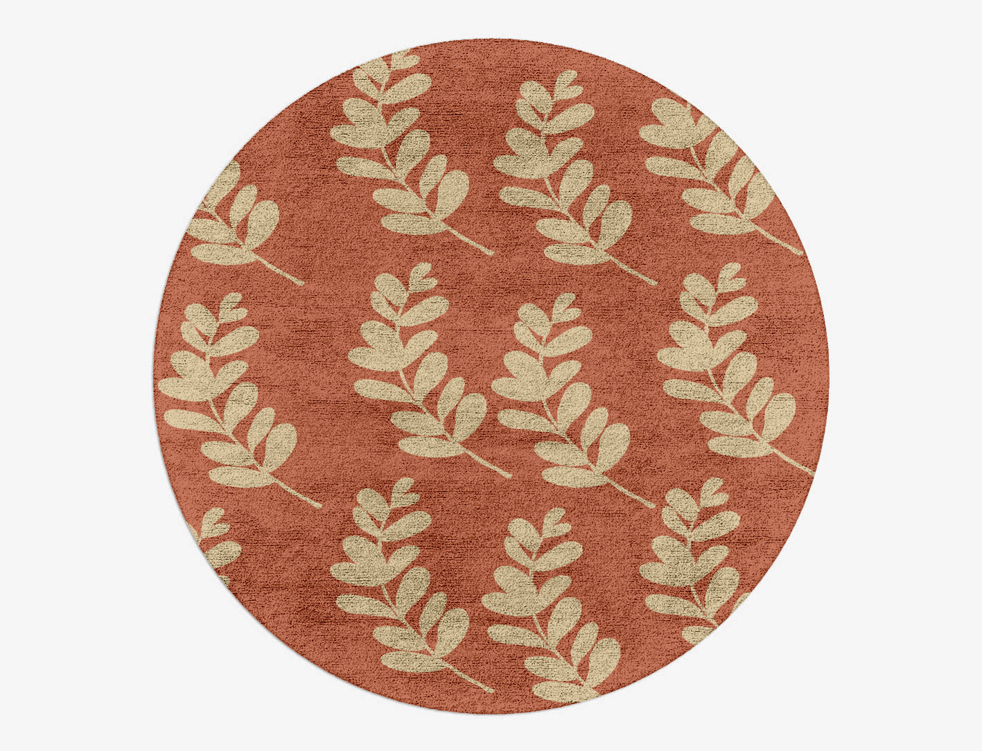 Rosemary Floral Round Hand Tufted Bamboo Silk Custom Rug by Rug Artisan