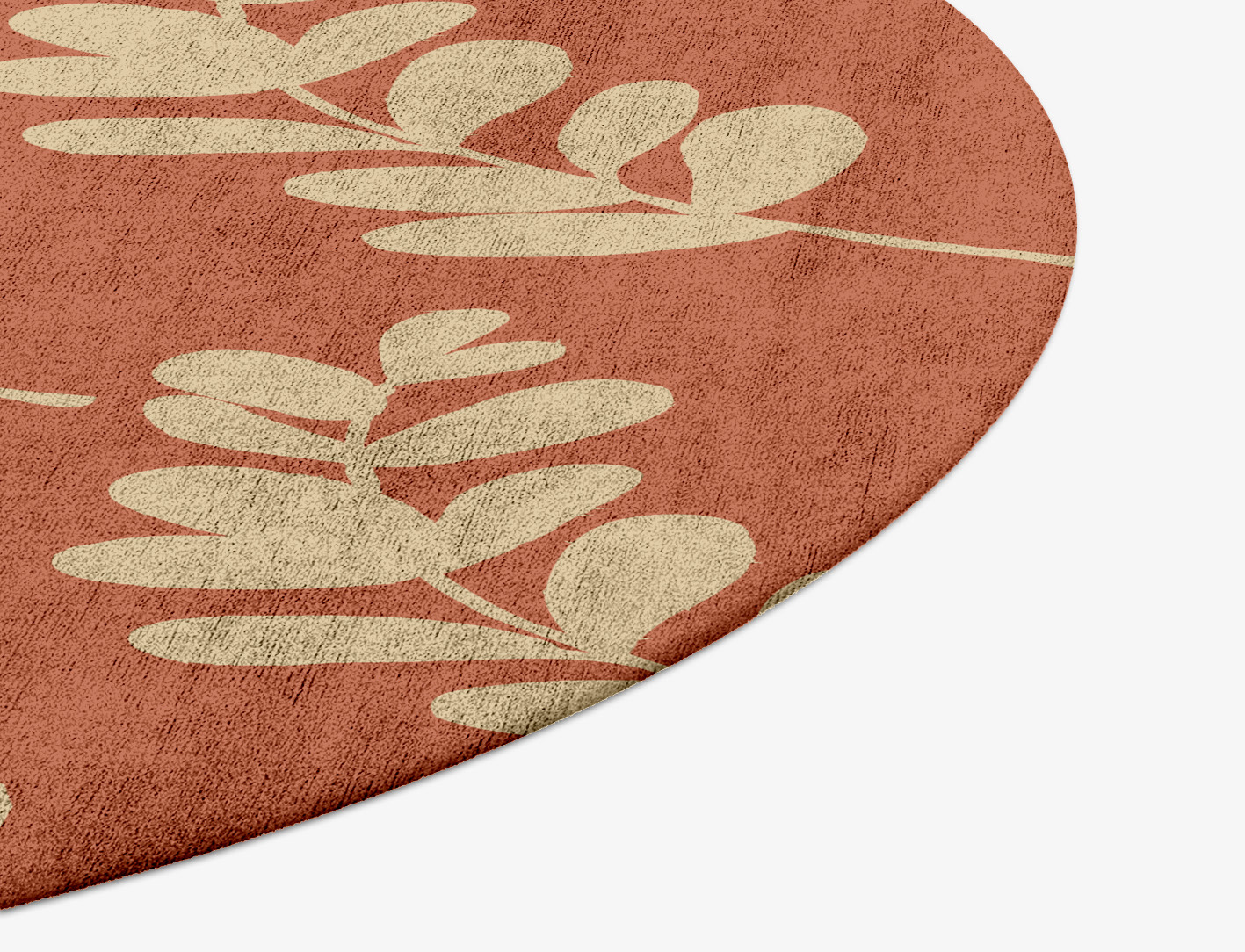 Rosemary Floral Round Hand Tufted Bamboo Silk Custom Rug by Rug Artisan