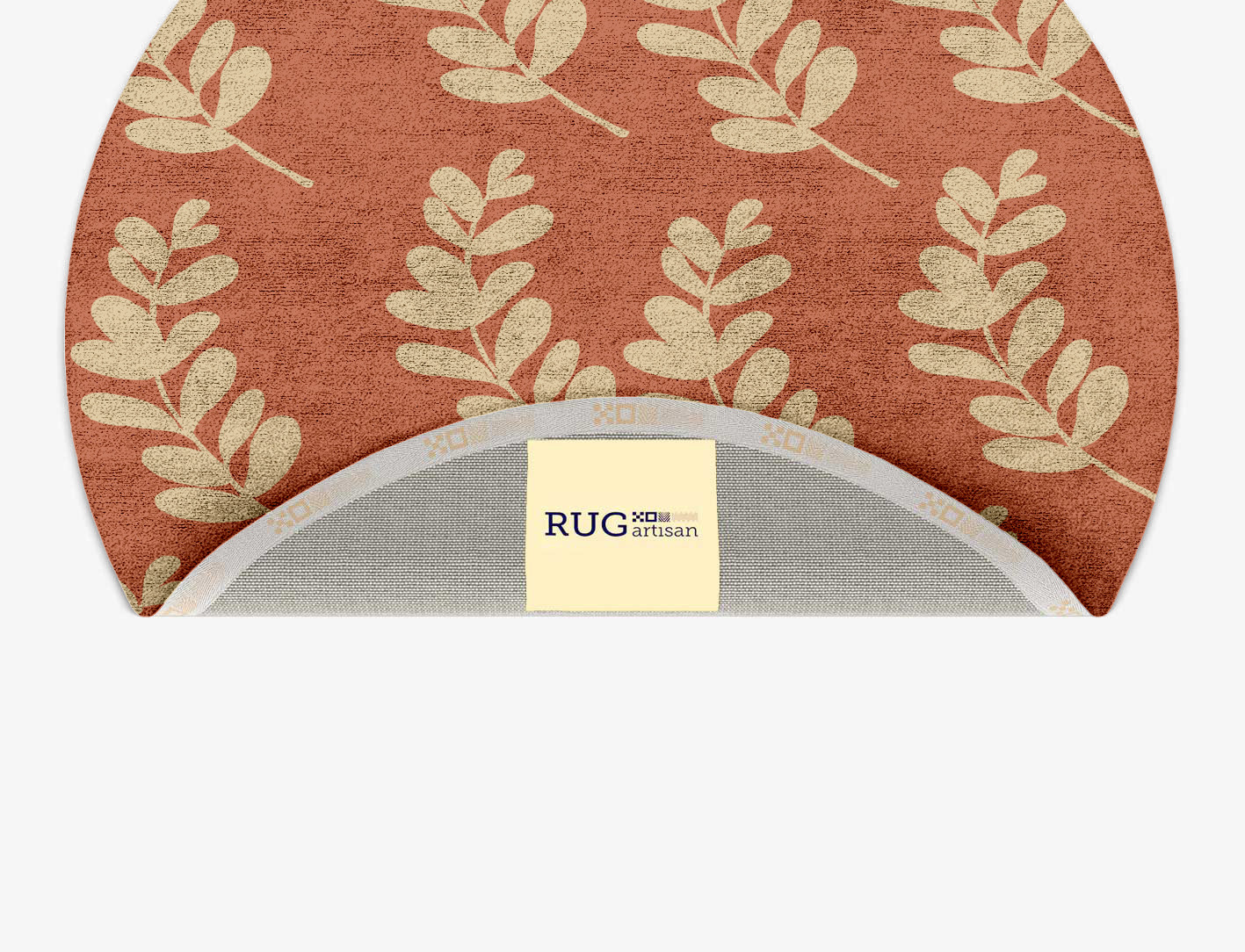 Rosemary Floral Round Hand Tufted Bamboo Silk Custom Rug by Rug Artisan