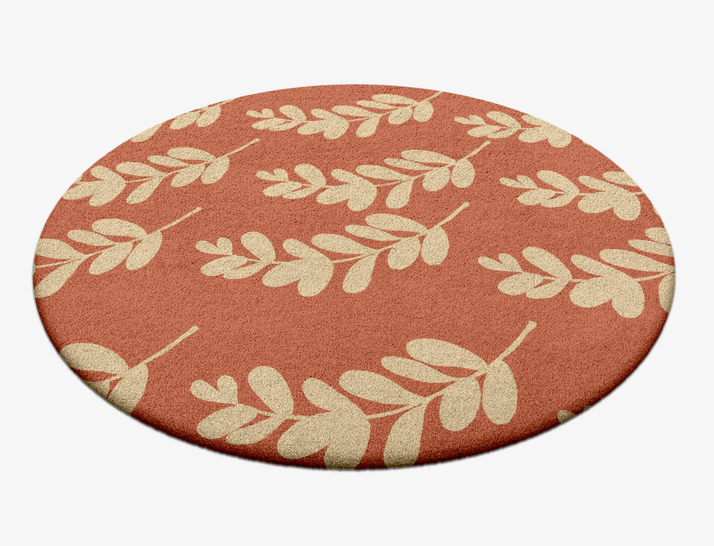 Rosemary Floral Round Hand Tufted Pure Wool Custom Rug by Rug Artisan