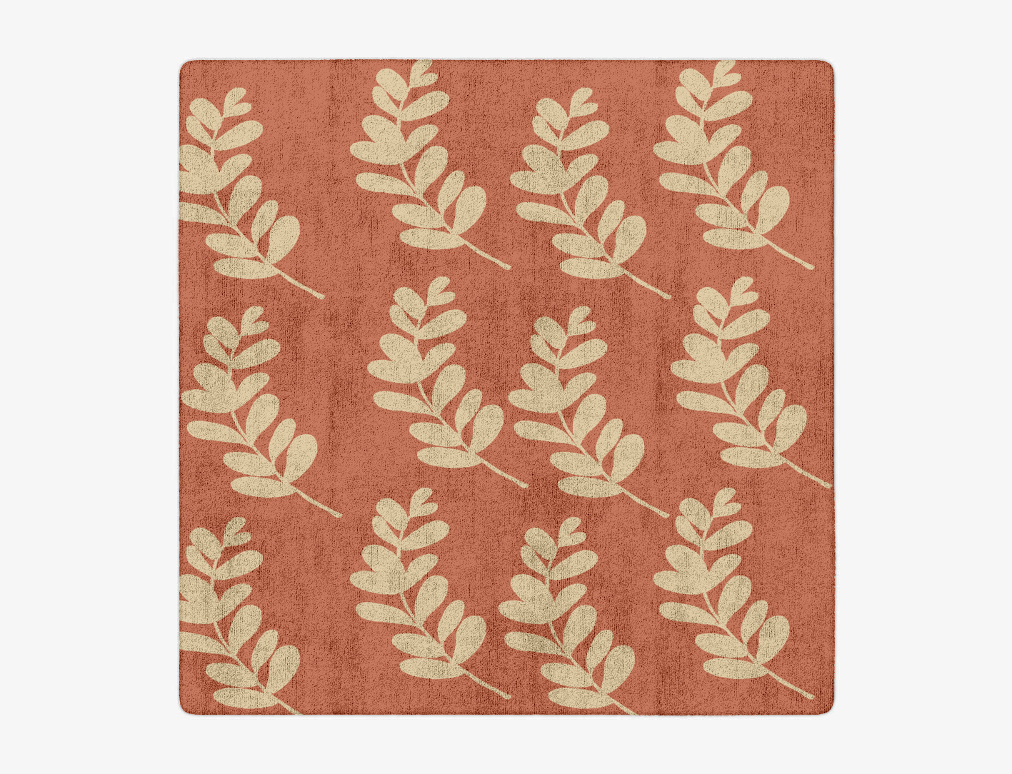 Rosemary Floral Square Hand Tufted Bamboo Silk Custom Rug by Rug Artisan