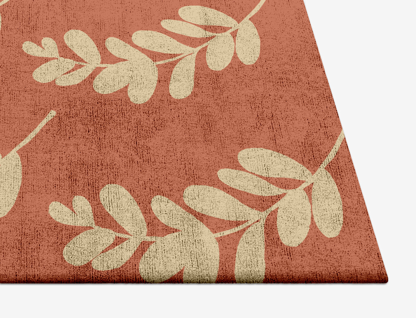 Rosemary Floral Square Hand Tufted Bamboo Silk Custom Rug by Rug Artisan