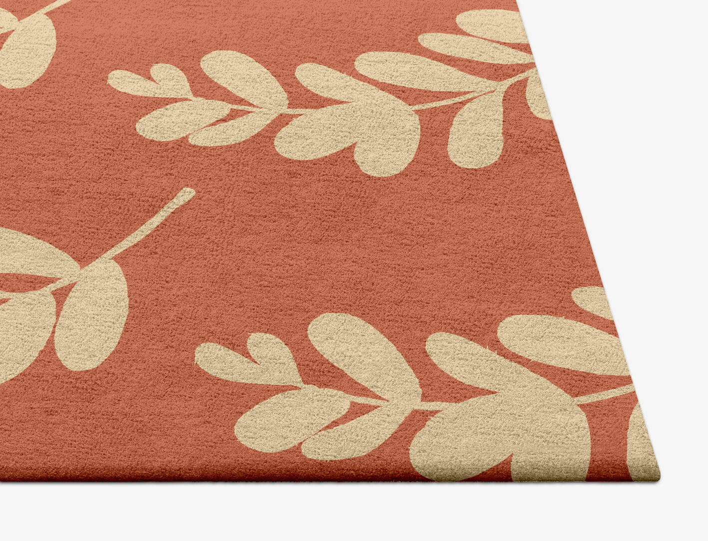 Rosemary Floral Square Hand Tufted Pure Wool Custom Rug by Rug Artisan