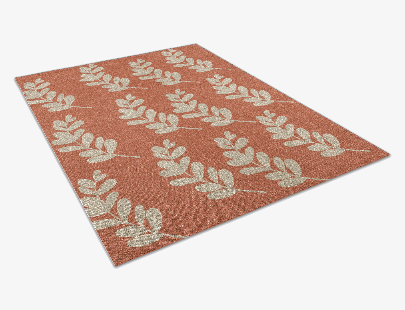 Rosemary Floral Rectangle Outdoor Recycled Yarn Custom Rug by Rug Artisan