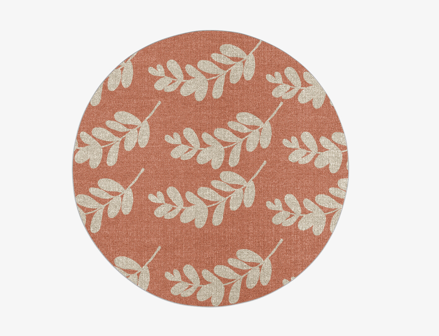 Rosemary Floral Round Outdoor Recycled Yarn Custom Rug by Rug Artisan