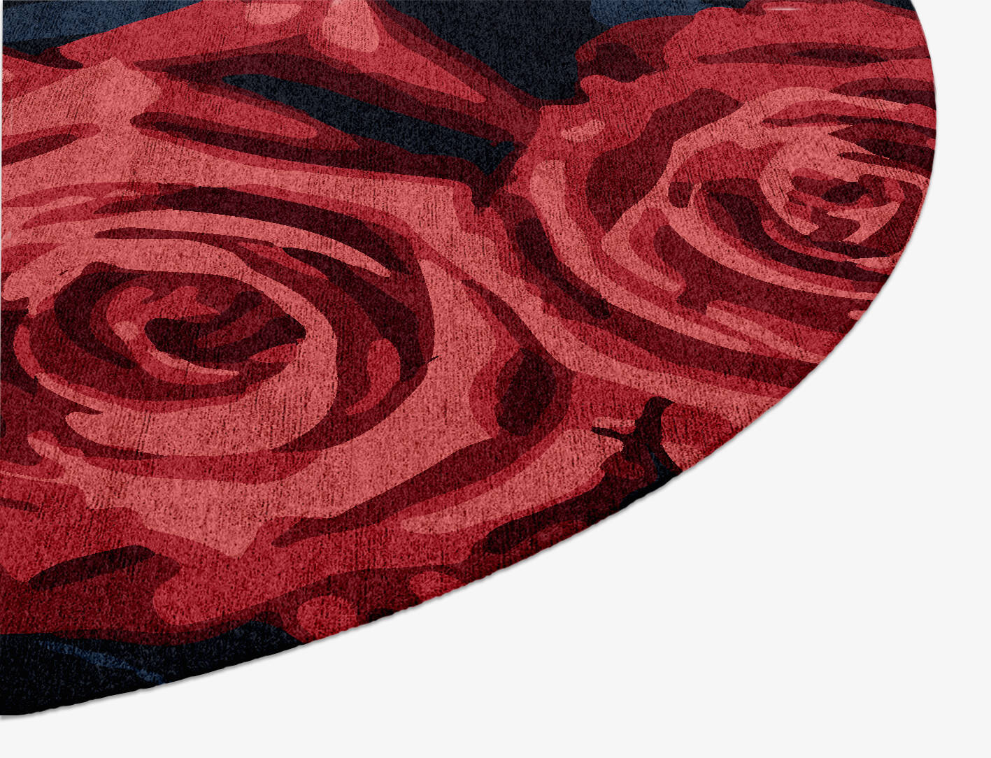 Roses Floral Oval Hand Knotted Bamboo Silk Custom Rug by Rug Artisan