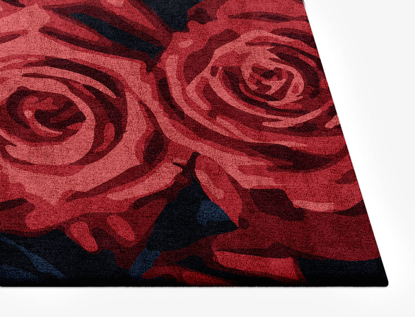 Roses Floral Rectangle Hand Tufted Bamboo Silk Custom Rug by Rug Artisan