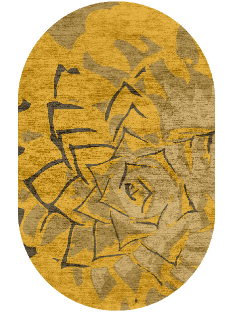 Rosette Abstract Capsule Hand Knotted Bamboo Silk Custom Rug by Rug Artisan