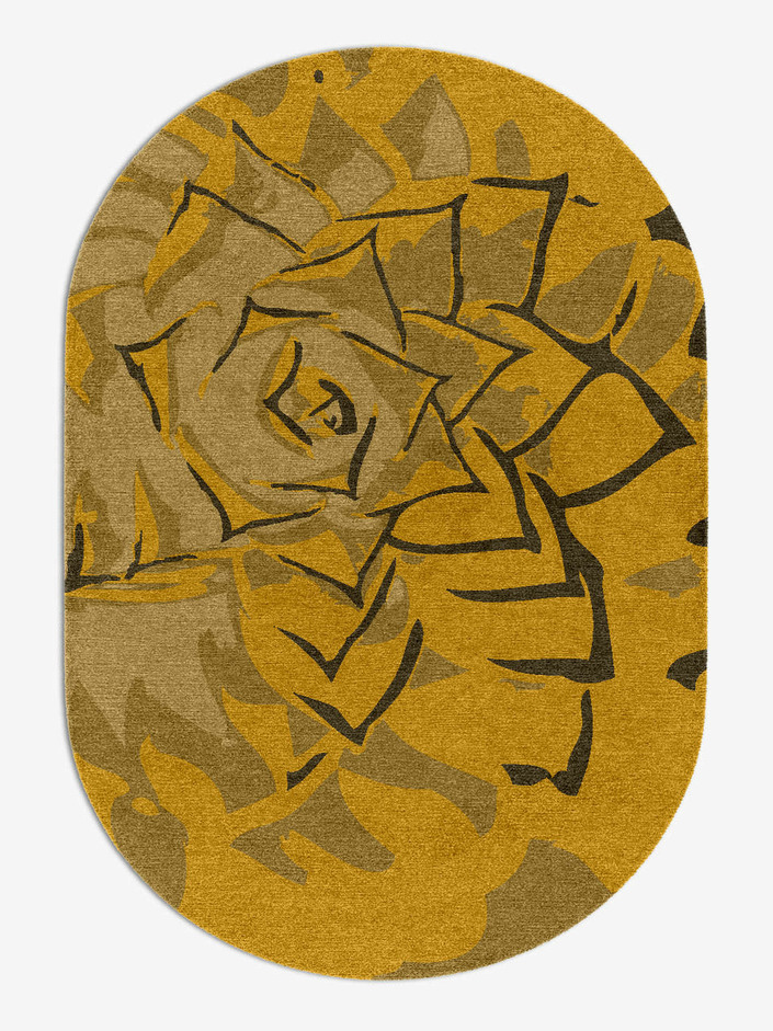 Rosette Abstract Capsule Hand Knotted Tibetan Wool Custom Rug by Rug Artisan