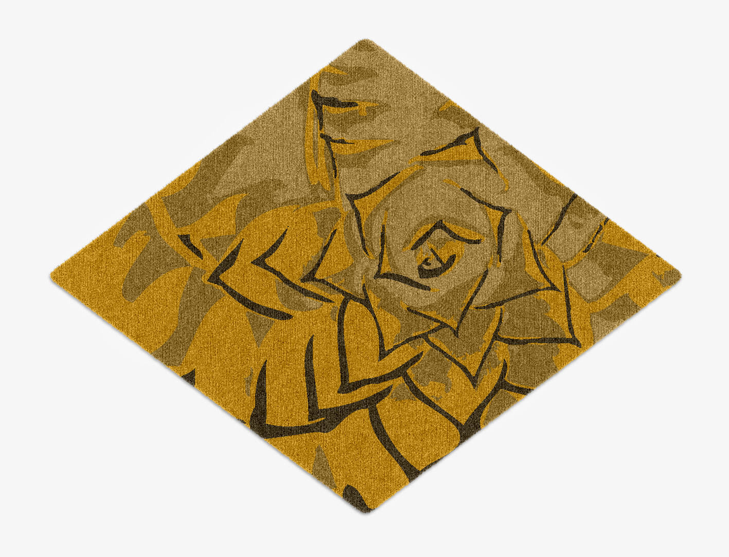 Rosette Abstract Diamond Hand Knotted Tibetan Wool Custom Rug by Rug Artisan