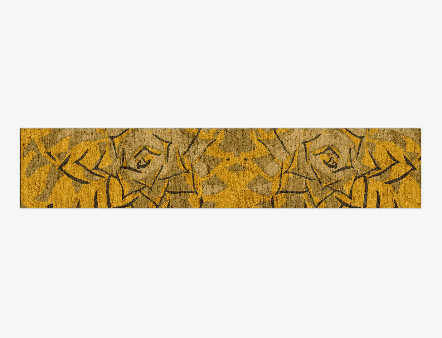 Rosette Abstract Runner Hand Knotted Bamboo Silk Custom Rug by Rug Artisan