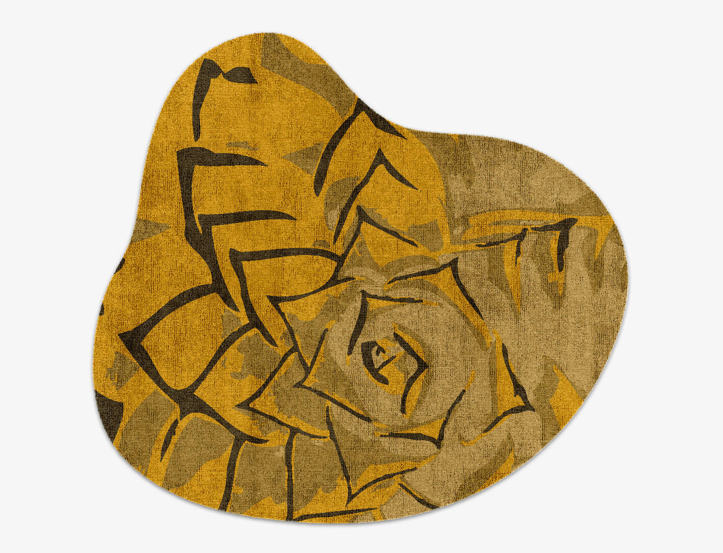 Rosette Abstract Splash Hand Knotted Bamboo Silk Custom Rug by Rug Artisan
