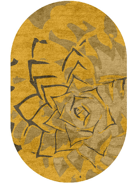 Rosette Abstract Capsule Hand Tufted Bamboo Silk Custom Rug by Rug Artisan