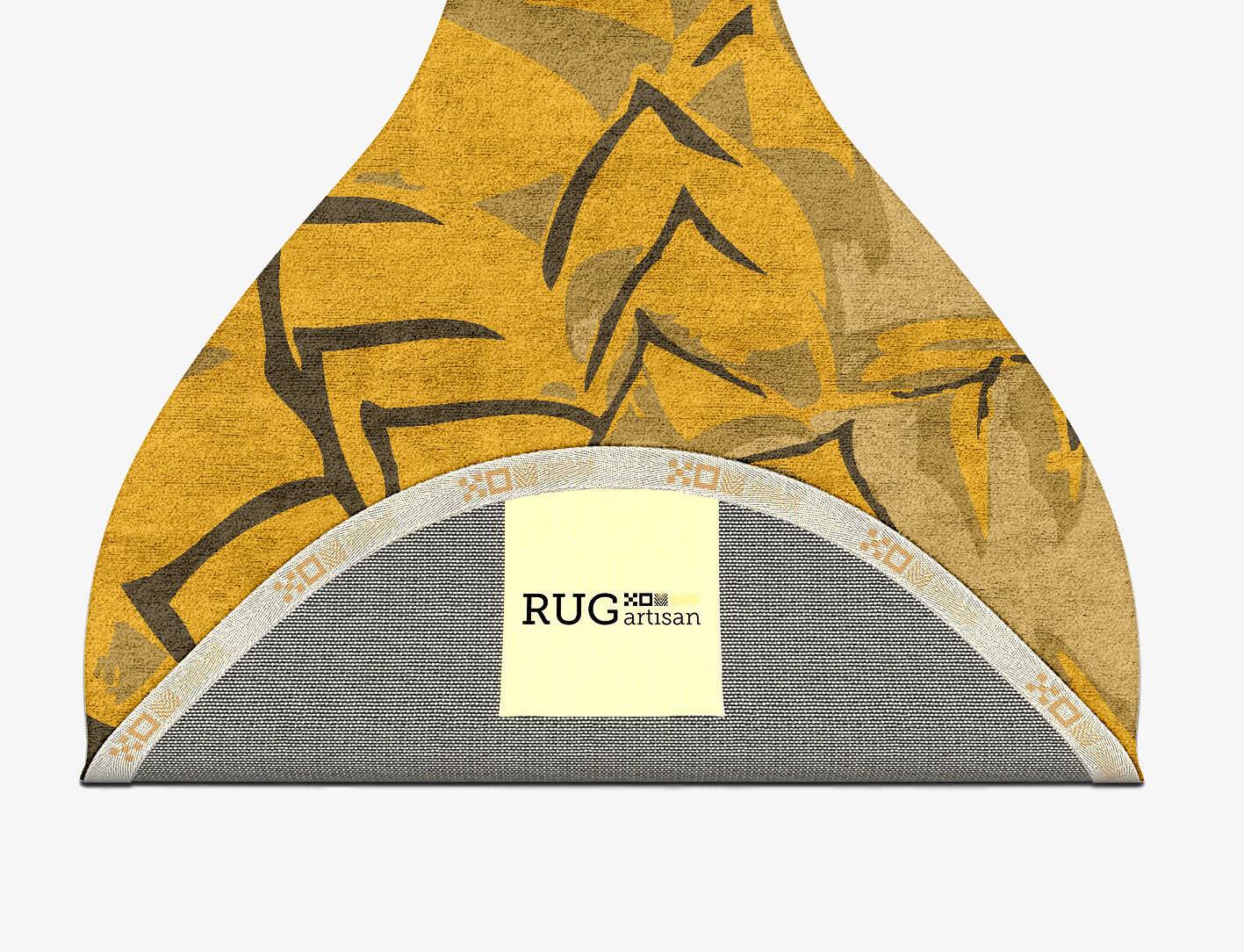 Rosette Abstract Drop Hand Tufted Bamboo Silk Custom Rug by Rug Artisan