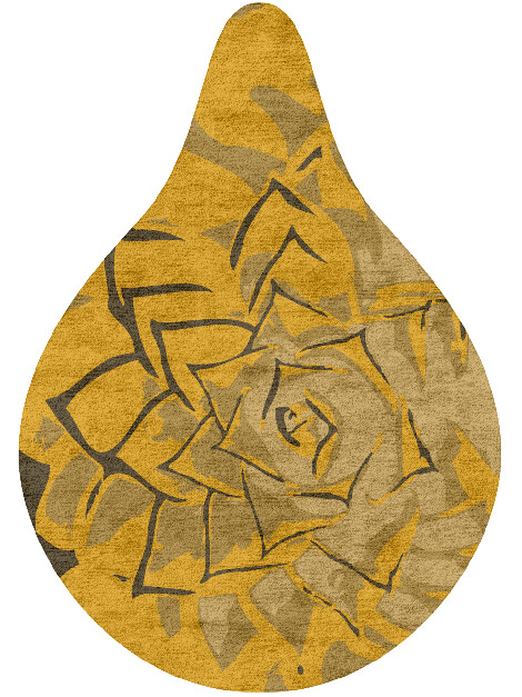 Rosette Abstract Drop Hand Tufted Bamboo Silk Custom Rug by Rug Artisan