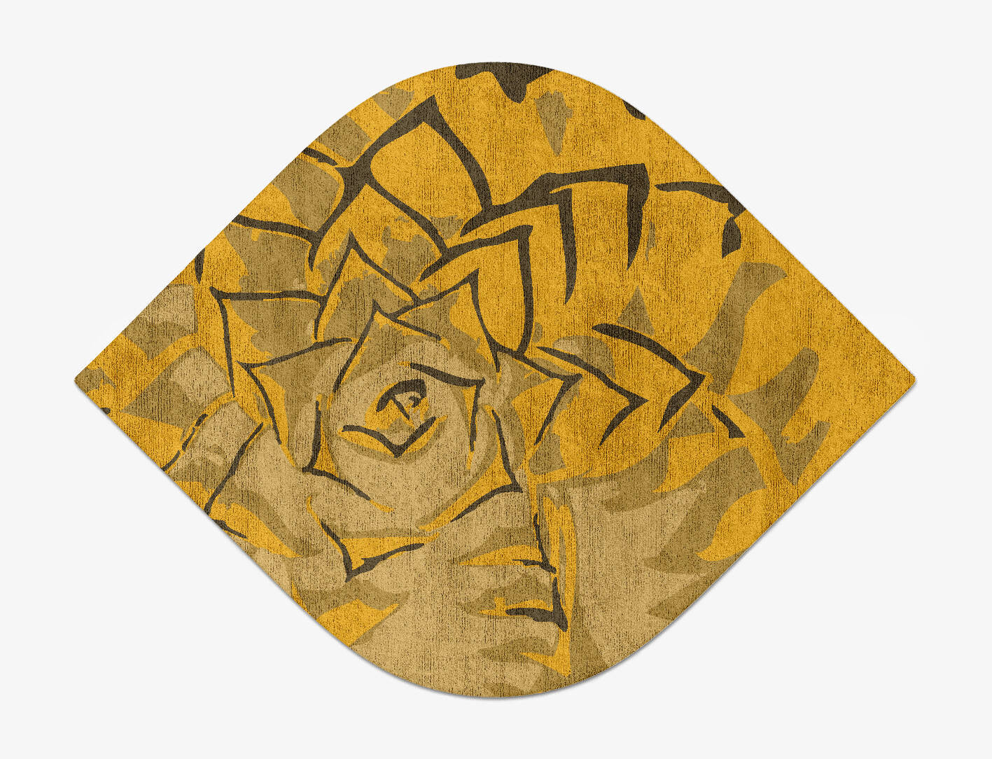 Rosette Abstract Ogee Hand Tufted Bamboo Silk Custom Rug by Rug Artisan