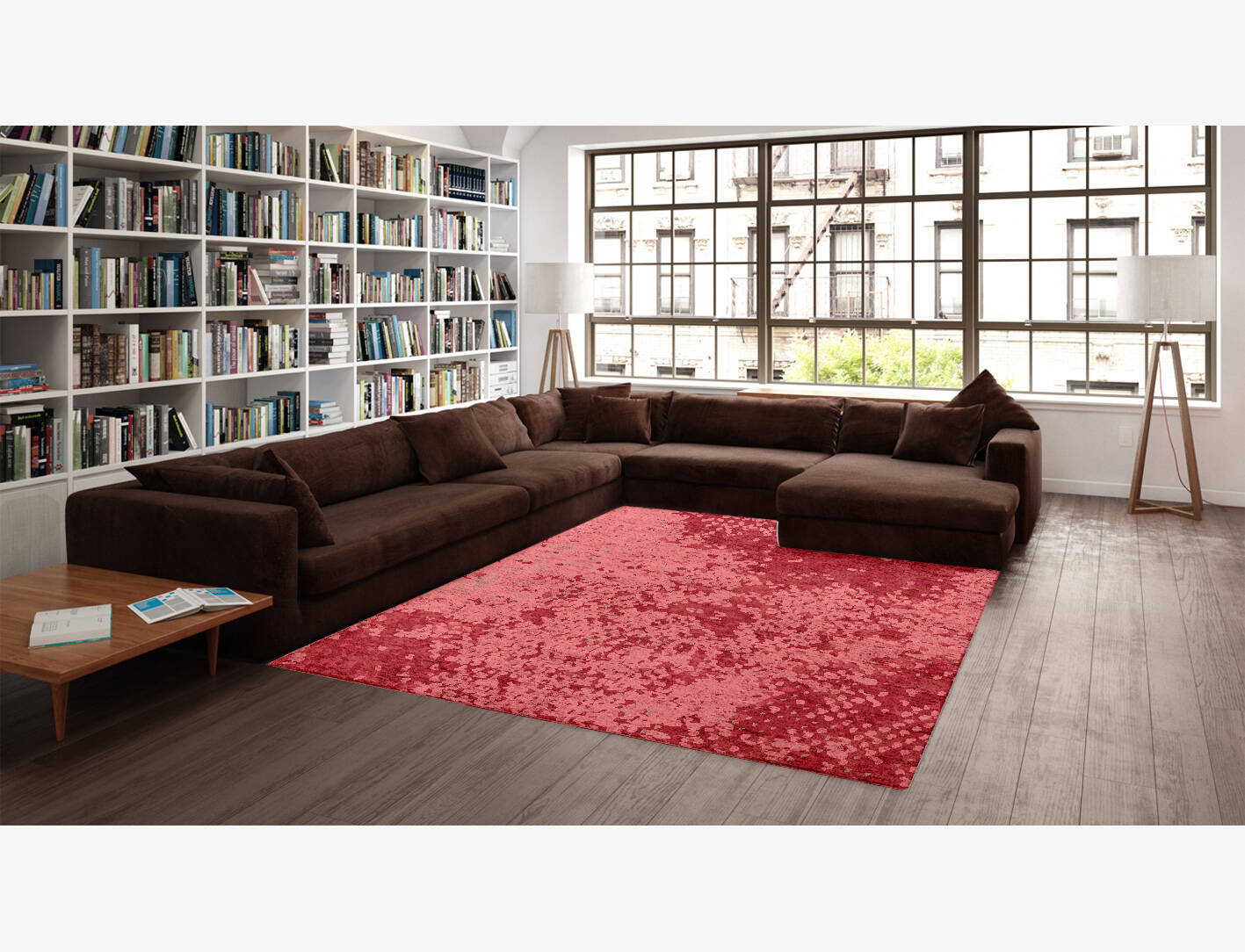 Royalia Gradation Rectangle Hand Knotted Bamboo Silk Custom Rug by Rug Artisan