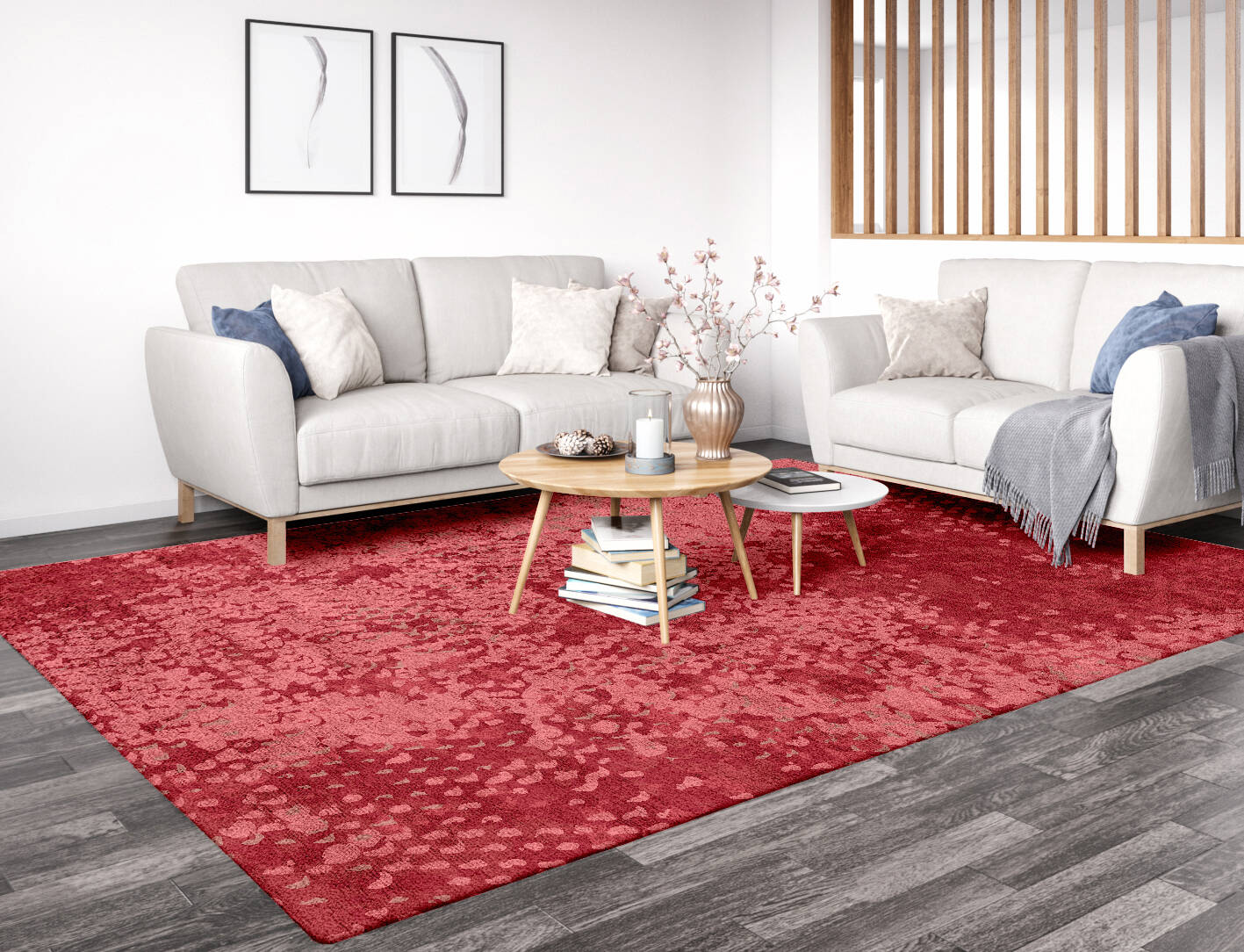 Royalia Gradation Rectangle Hand Tufted Bamboo Silk Custom Rug by Rug Artisan