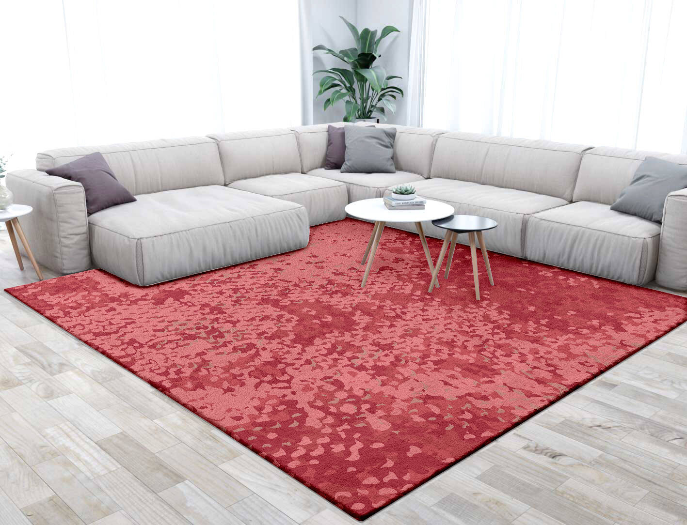 Royalia Gradation Square Hand Tufted Pure Wool Custom Rug by Rug Artisan