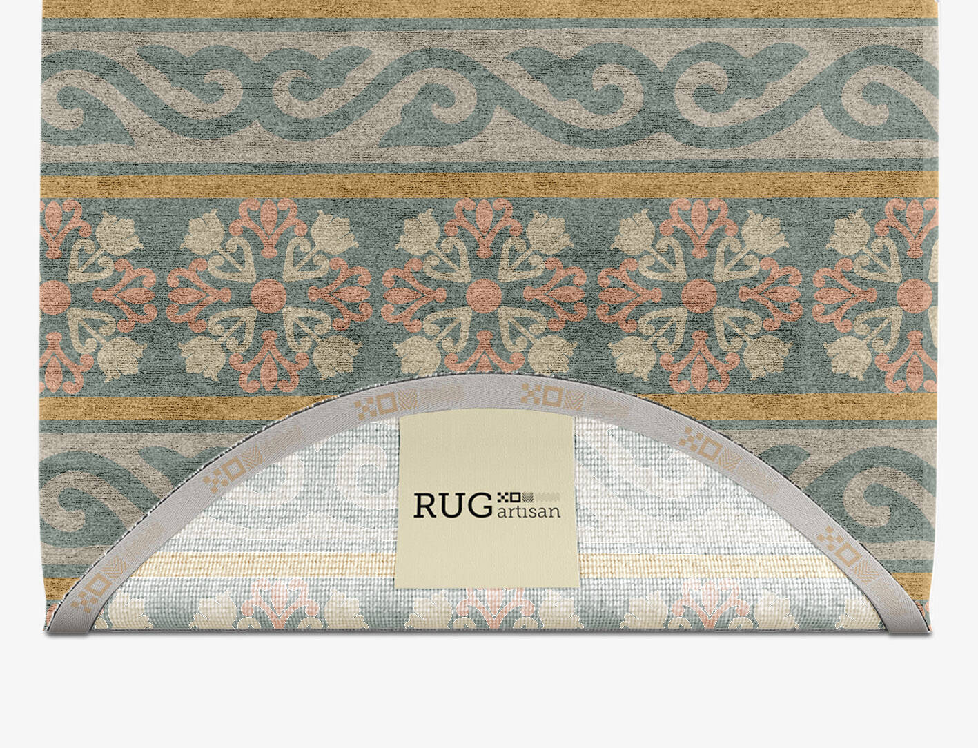 Rumi Blue Royal Capsule Hand Knotted Bamboo Silk Custom Rug by Rug Artisan