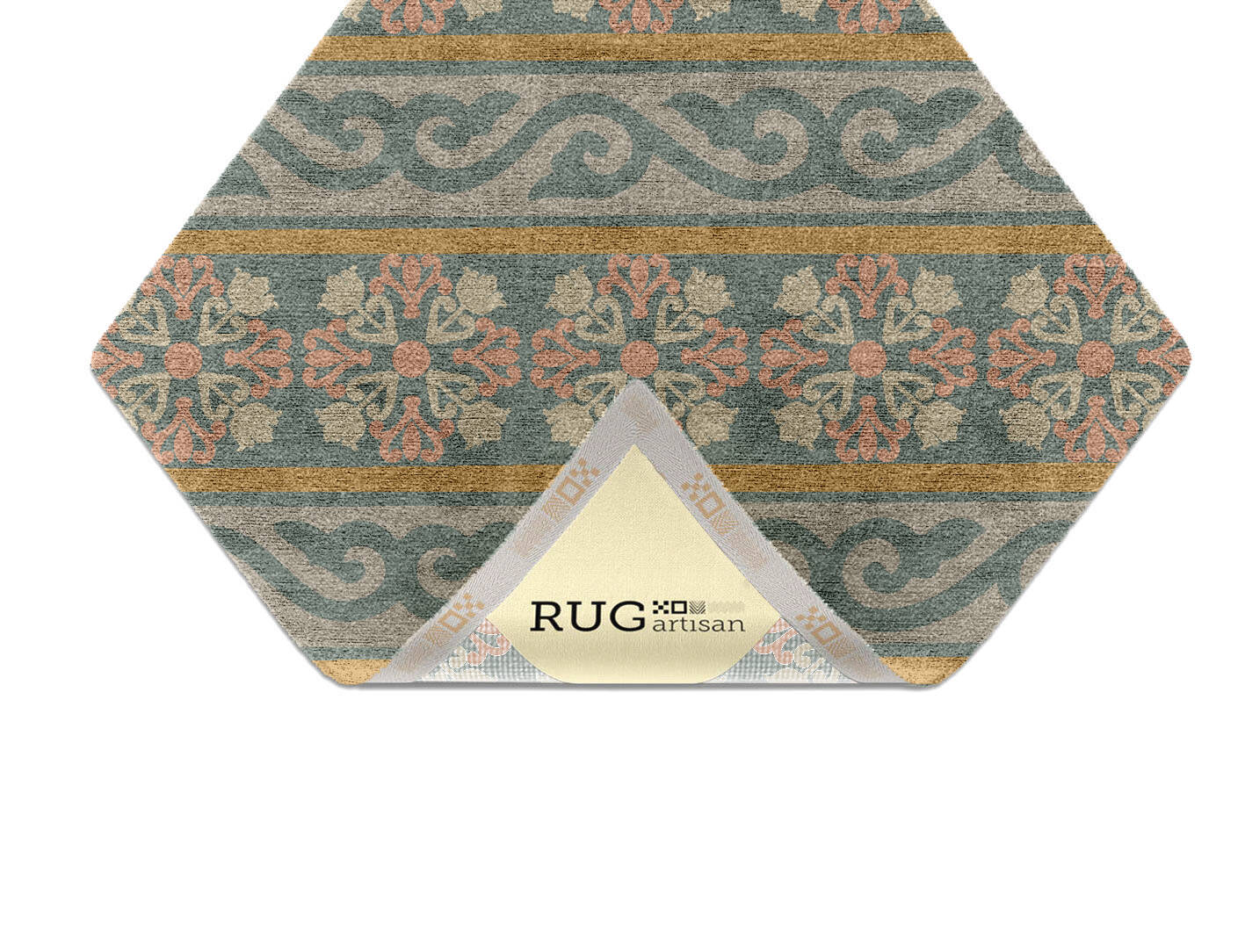 Rumi Blue Royal Diamond Hand Knotted Bamboo Silk Custom Rug by Rug Artisan