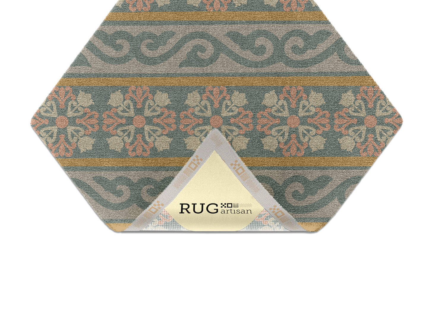 Rumi Blue Royal Diamond Hand Knotted Tibetan Wool Custom Rug by Rug Artisan