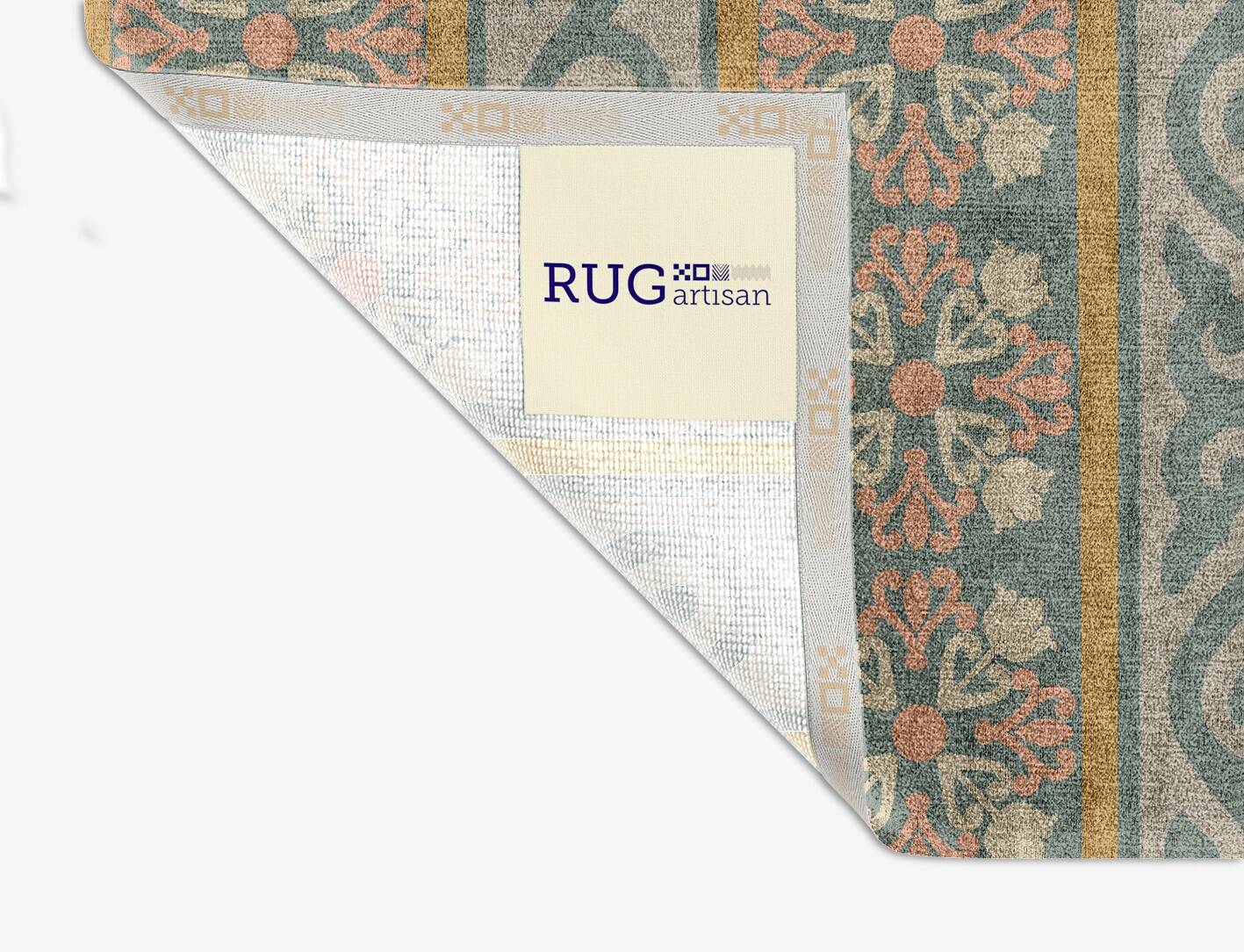 Rumi Blue Royal Square Hand Knotted Bamboo Silk Custom Rug by Rug Artisan