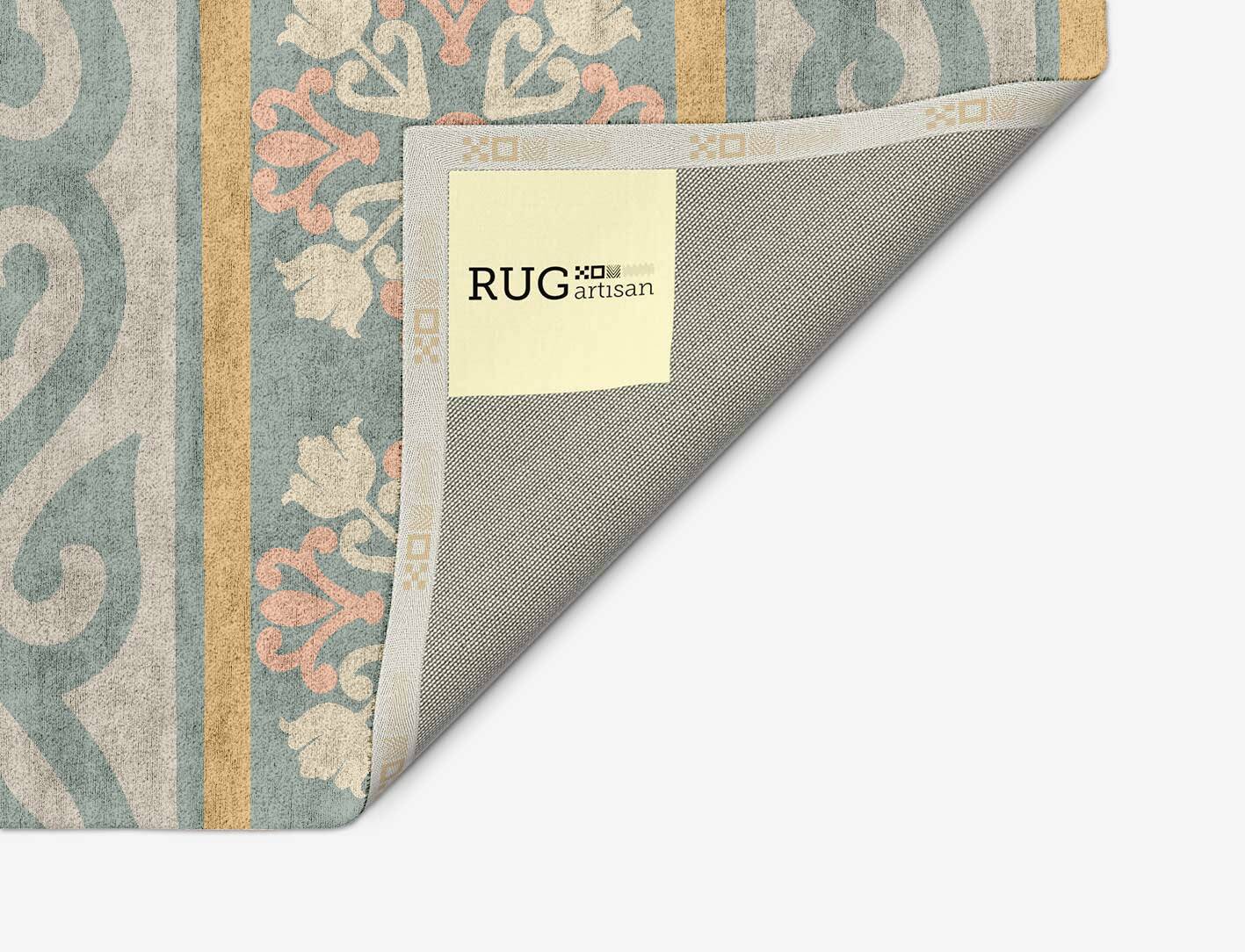 Rumi Blue Royal Arch Hand Tufted Bamboo Silk Custom Rug by Rug Artisan