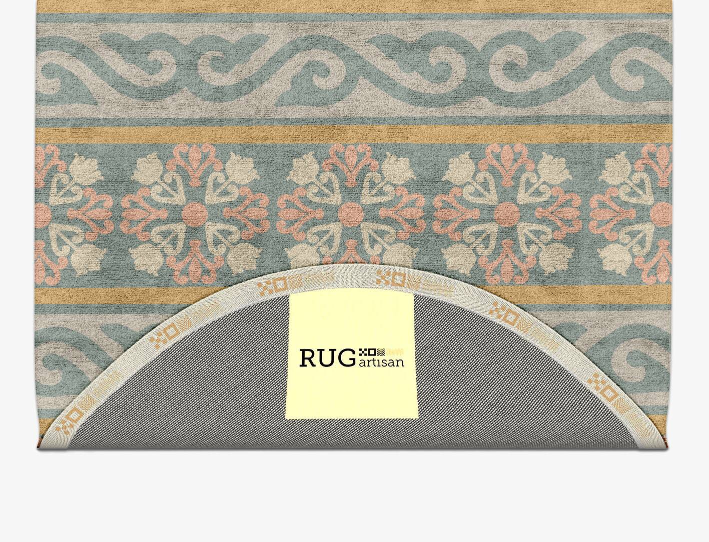 Rumi Blue Royal Capsule Hand Tufted Bamboo Silk Custom Rug by Rug Artisan