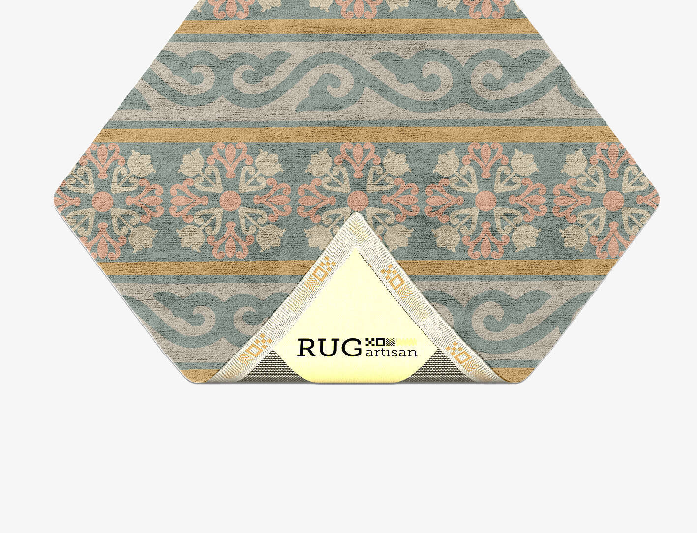 Rumi Blue Royal Diamond Hand Tufted Bamboo Silk Custom Rug by Rug Artisan