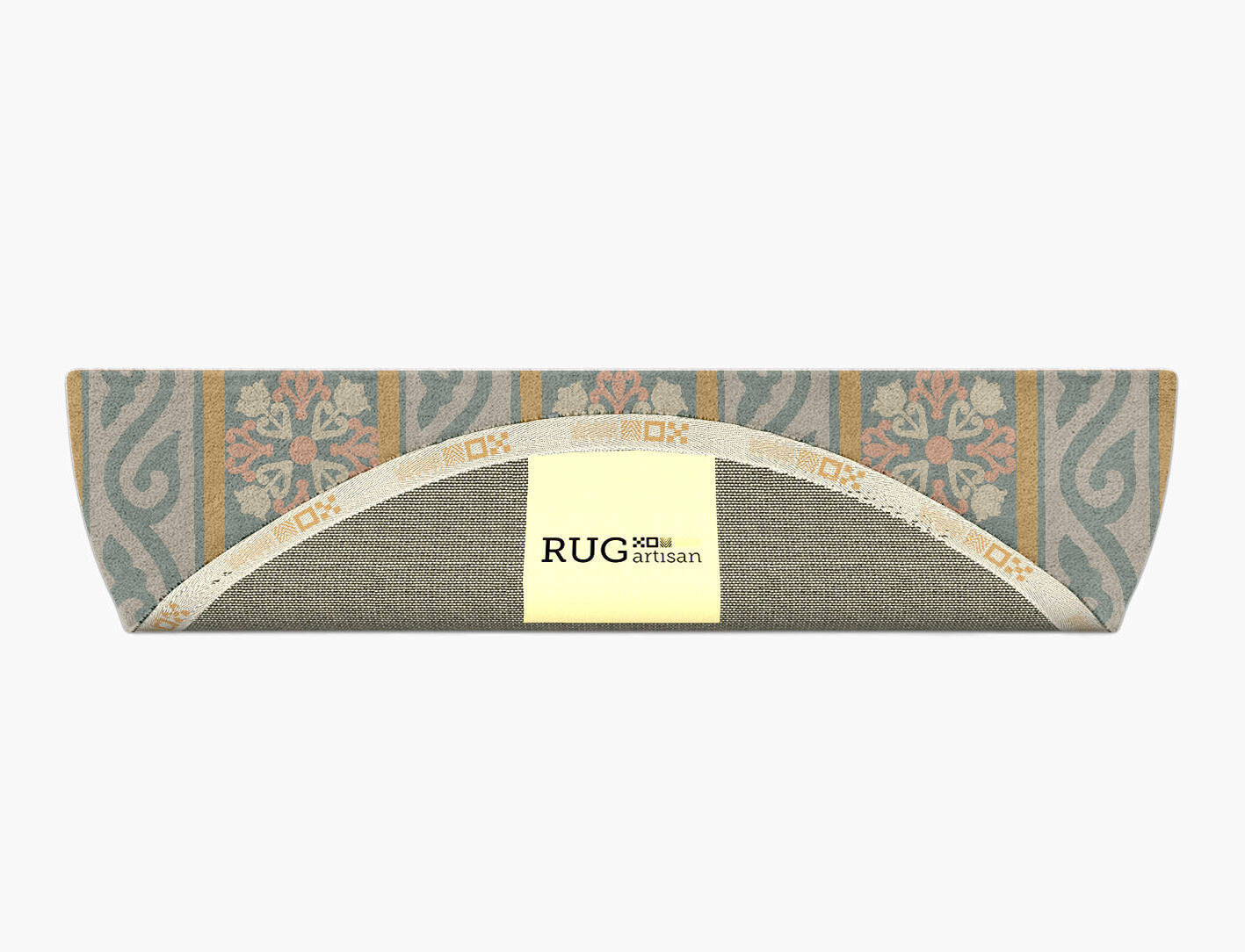Rumi Blue Royal Halfmoon Hand Tufted Pure Wool Custom Rug by Rug Artisan