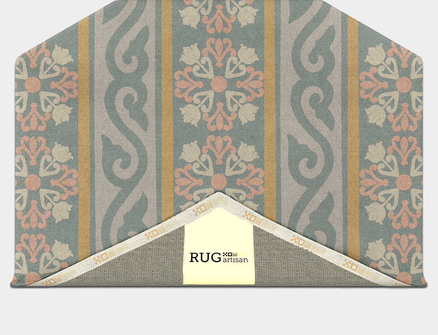 Rumi Blue Royal Hexagon Hand Tufted Pure Wool Custom Rug by Rug Artisan