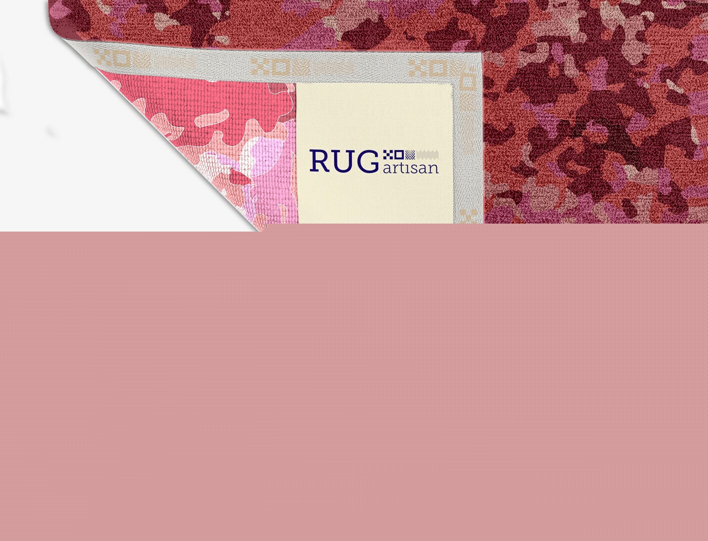 Rust Surface Art Square Hand Knotted Tibetan Wool Custom Rug by Rug Artisan