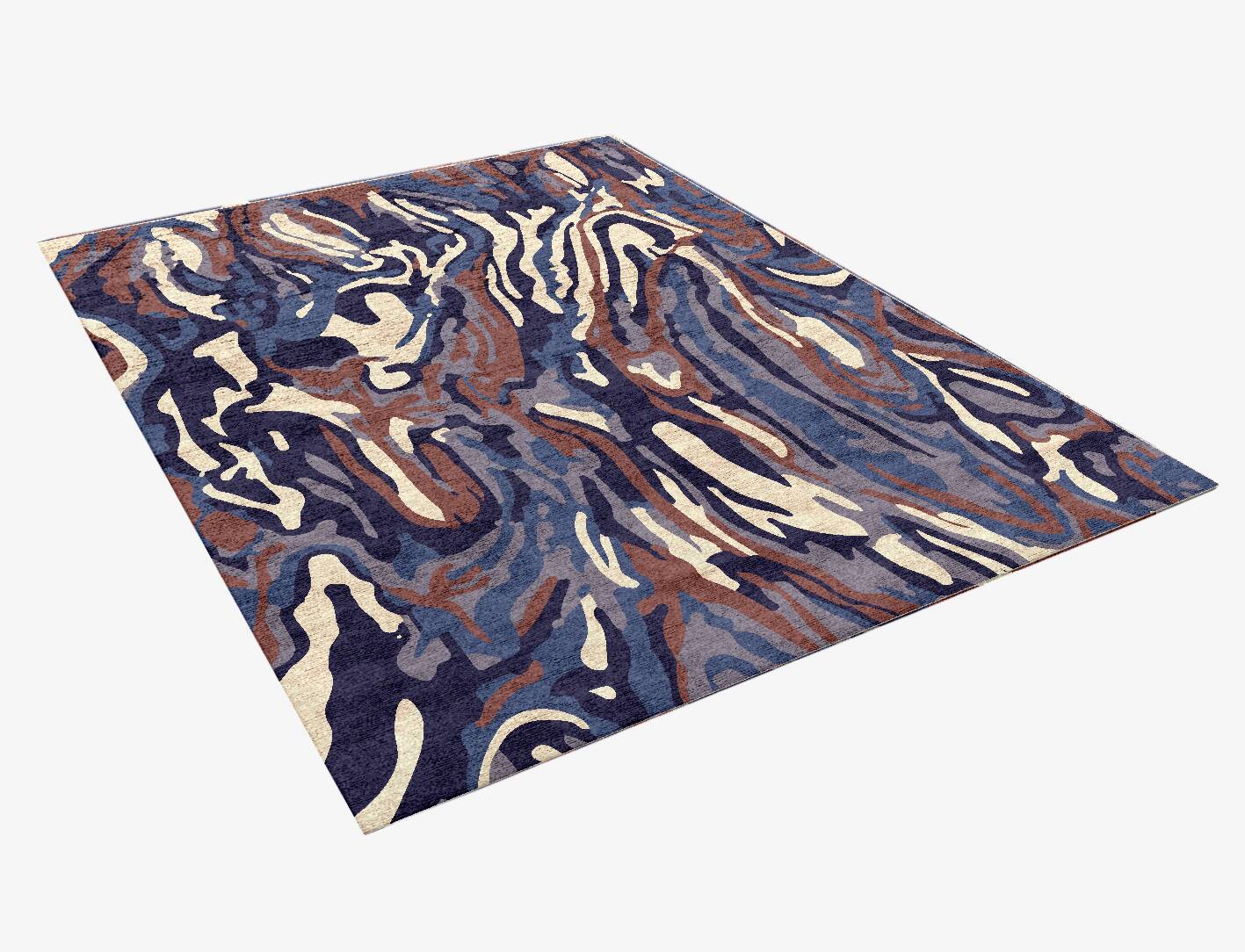 Safari Surface Art Rectangle Hand Knotted Bamboo Silk Custom Rug by Rug Artisan