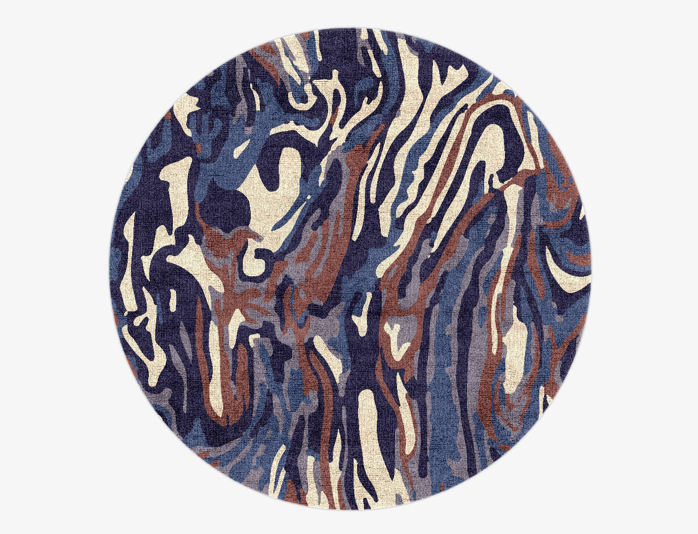 Safari Surface Art Round Hand Knotted Bamboo Silk Custom Rug by Rug Artisan