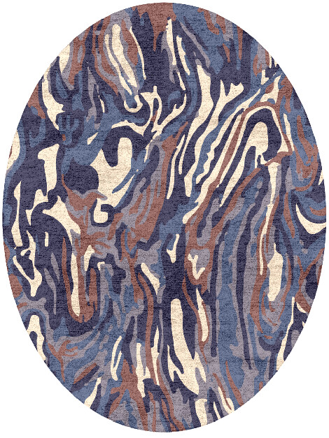 Safari Surface Art Oval Hand Tufted Bamboo Silk Custom Rug by Rug Artisan