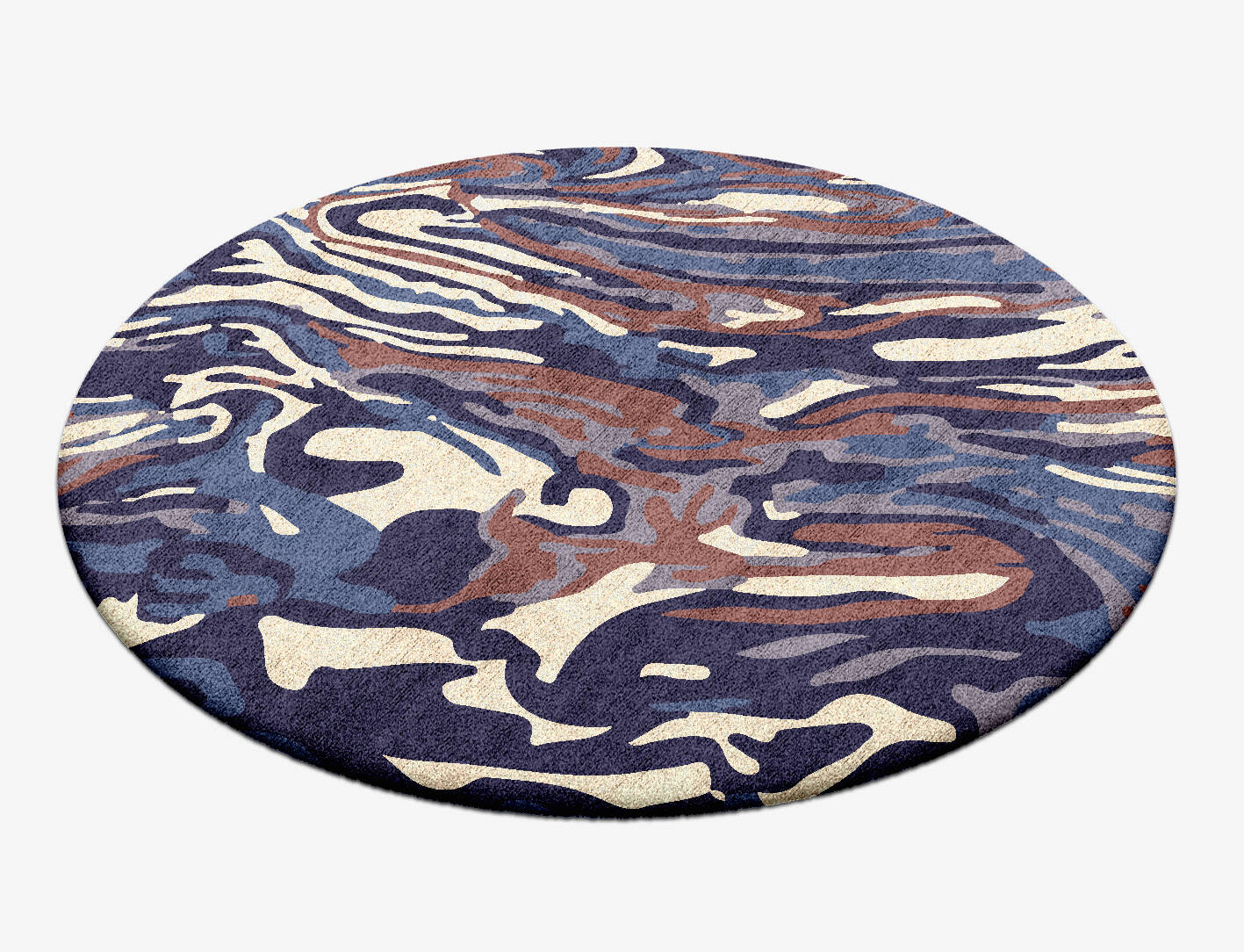 Safari Surface Art Round Hand Tufted Bamboo Silk Custom Rug by Rug Artisan